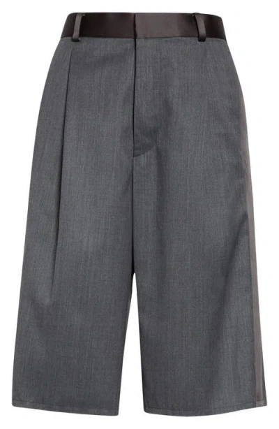 Undercover Wool Blend Shorts In Gray