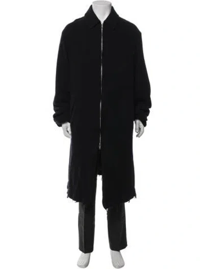 Pre-owned Undercover Wool Coat In Blue