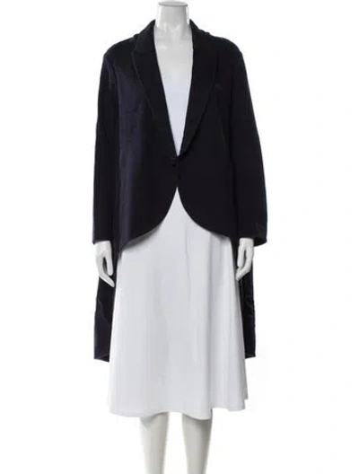 Pre-owned Undercover Wool Coat In Blue
