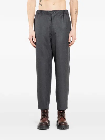 Undercover Wool Cropped Trousers In Black
