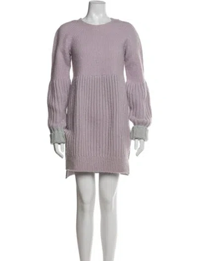Pre-owned Undercover Wool Mini Dress In Purple