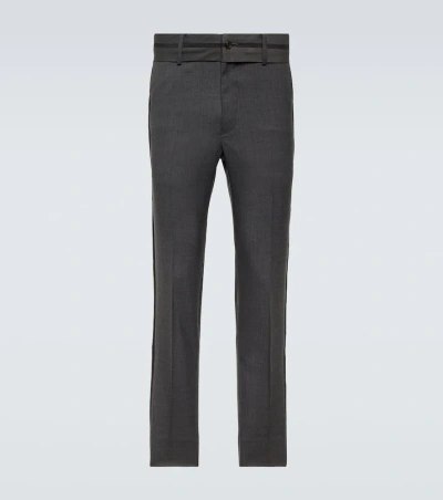 Undercover Wool Slim Pants In T.charcoal