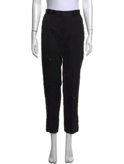 Pre-owned Undercover Wool Straight Leg Pants In Black