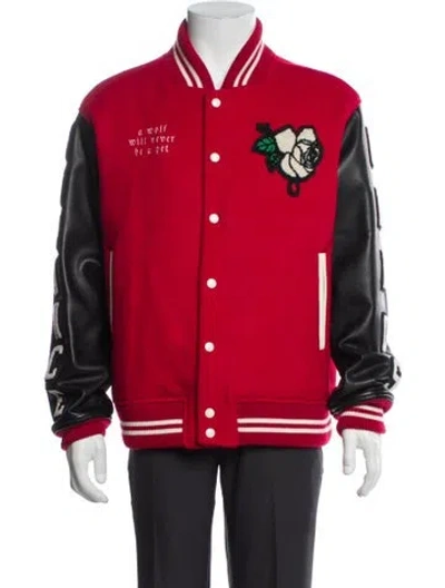 Pre-owned Undercover Wool Striped Varsity Jacket W/ Tags In Red