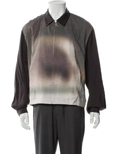 Pre-owned Undercover Wool Tie-dye Print Bomber Jacket W/ Tags In Gray