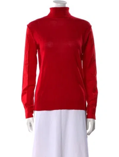Pre-owned Undercover Wool Turtleneck Sweater In Red