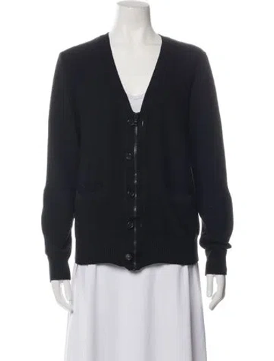 Pre-owned Undercover Wool V-neck Sweater In Black
