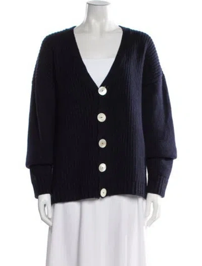 Pre-owned Undercover Wool V-neck Sweater In Blue