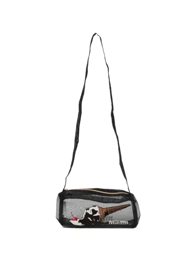 Undercover X Brigitte Tanaka Embroidered Crossbody Bag In Black