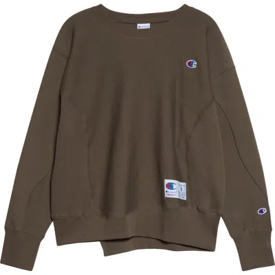 Undercover X Champion Cotton Fleece Sweatshirt In Brown