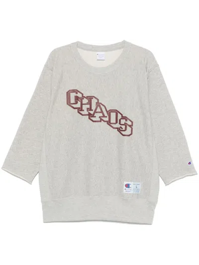 Undercover X Champion Cotton Sweatshirt In Grey