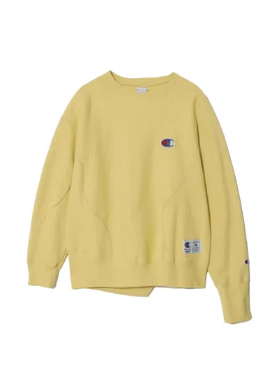 Undercover X Champion Sweatshirt Mit Logo-patch In Yellow