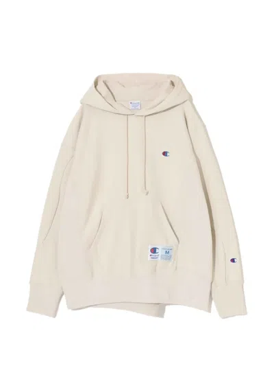 Undercover X Champion Logo-patch Hoodie In Neutral