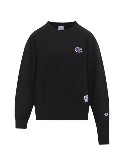 Undercover X Champion Logo-patch Sweatshirt In Black