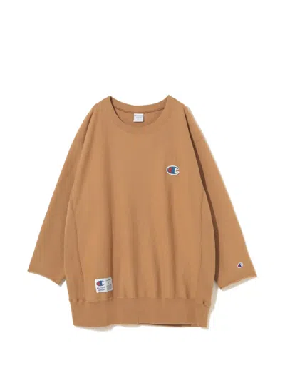 Undercover X Champion Logo-patch Sweatshirt In Neutrals