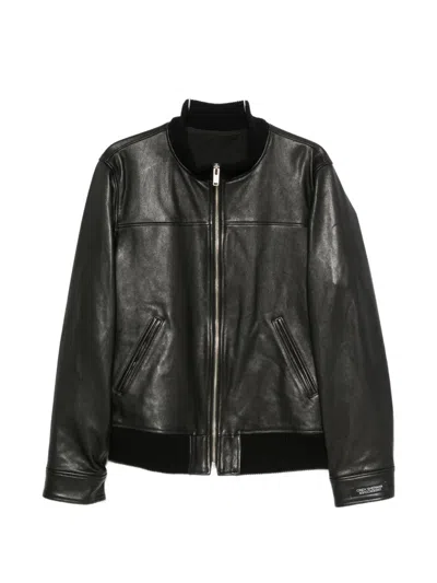 Undercover X Cindy Sherman Graphic-print Leather Jacket In Black