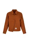 Undercover X Dickies Asymmetric-stitch Logo-patch Jacket In Multi