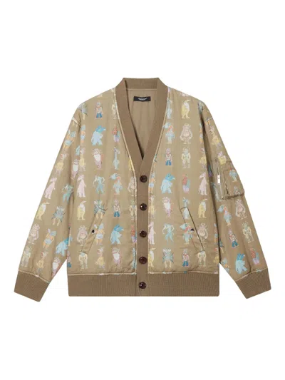 Undercover X Josep Baqué Button-up Printed Jacket In Green