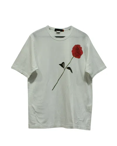 Undercover X Joyce Rose Print T-shirt In White Cotton