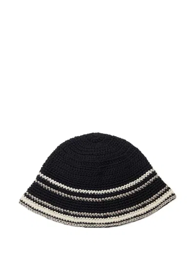 Undercover X Kijima Takayuki Striped Bucket Hat In Black