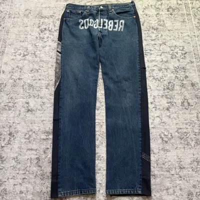 Pre-owned Undercover X Levi's Aw22 Rebelgods Hybrid Jeans | Size 32 In Blue