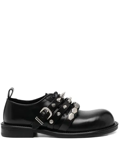 Undercover X Love Gaite Studded Derby Shoes In Black