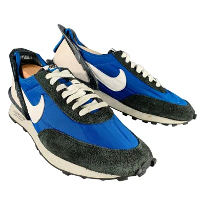 Pre-owned Undercover X Nike Size 10.5 Black Blue Color Block Nylon Lace-up Sneakers