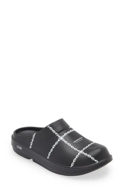 Undercover Black Oofos Edition Oocloog Limited Mules In Black Base