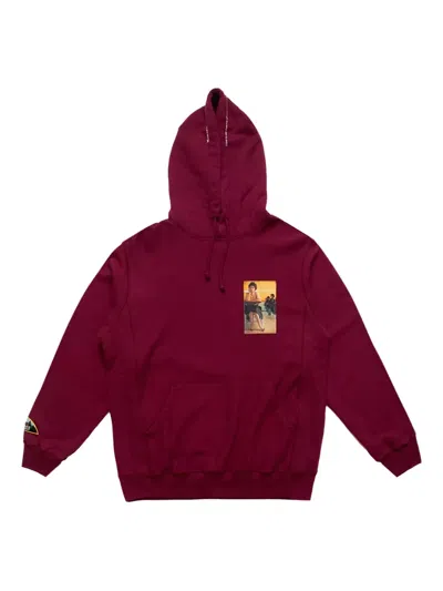 Undercover X Twin Peaks Zip-detail Hoodie In Burgundy