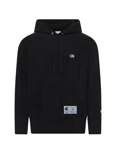 Undercover X Uc Logo-patch Drawstring Hoodie In Black