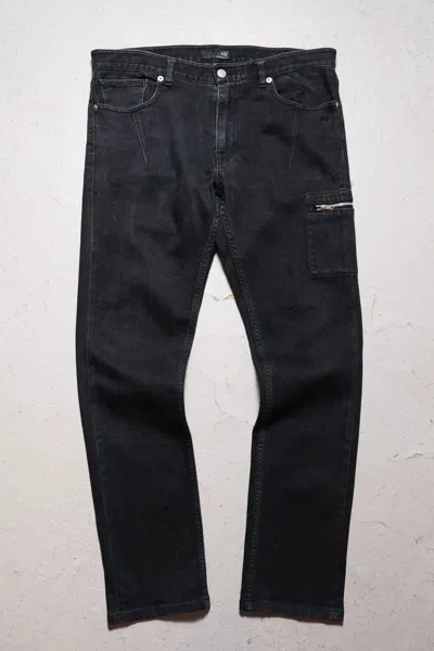 Pre-owned Undercover X Uniqlo Skinny Black Denim Jeans In Washed Back Denim