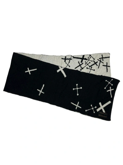 Pre-owned Undercover X Vintage Aw02 Witches Cell Division Cross Scarf Undercover In Black