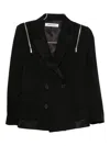 Undercover Zip-detail Double-breasted Blazer In Black
