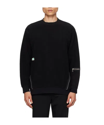 Undercover Zip-extension Splicing Sweatshirt In Black