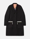 Undercover Zip Pocket Coat In Black