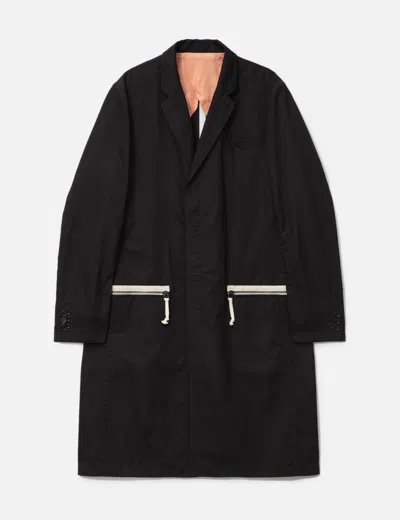 Undercover Zip Pocket Coat In Black