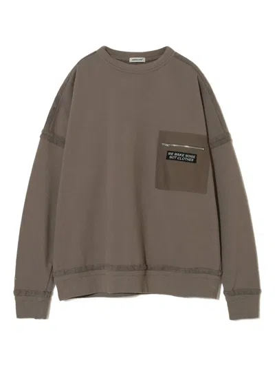 Undercover Zip-pocket Sweatshirt In Brown