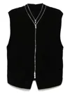 Undercover Zip-up Gilet In Black