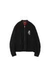 Undercover Zip Up Jacket With Portrait Patch Black
