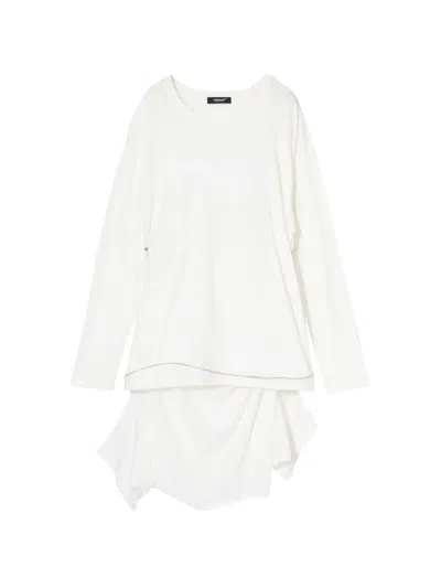 Undercover Zip-detail Layered T-shirt In White