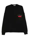 Undercover Zipped-pocket Cotton Sweatshirt In Black