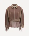 Undercover Colorblock Blouson Jacket In Brown