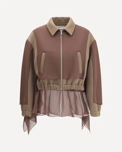 UNDERCOVER ZIPPERED PANELED JACKET