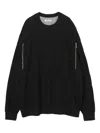 Undercover Zippered-pockets Sweatshirt In Black