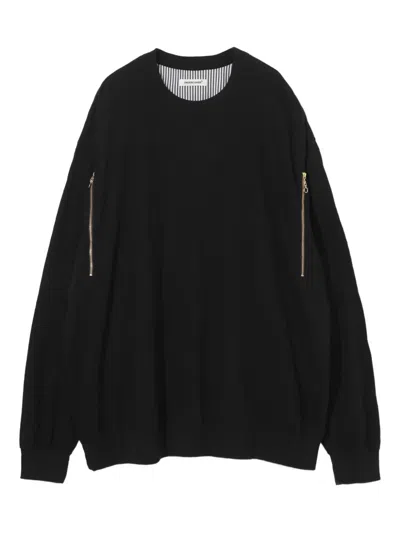 Undercover Zippered-pockets Sweatshirt In Black