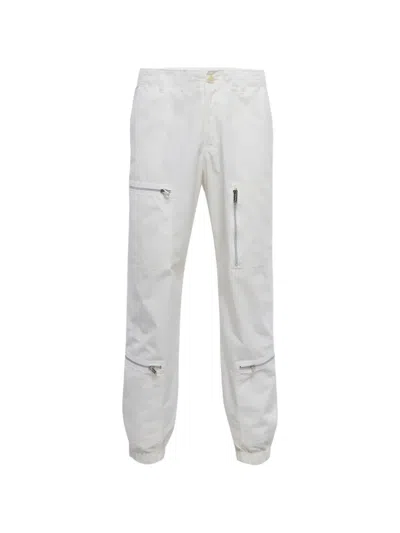 Pre-owned Undercover Zip-pocket Cargo Pants In White