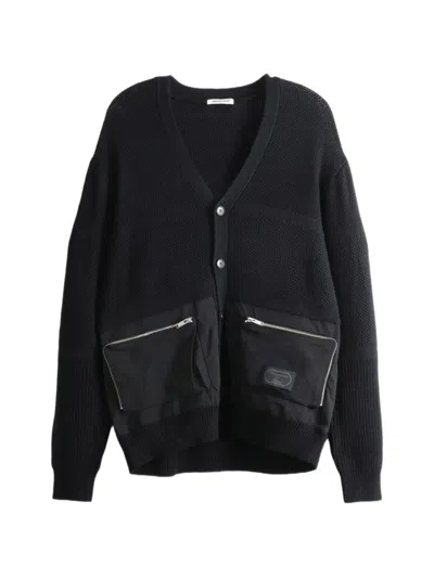 Undercover Zip-pocket Knit Cardigan In Black