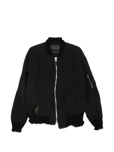 Undercover Zip-up Bomber Jacket In Black