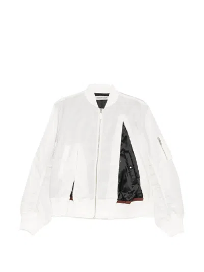 Undercover Zip-up Bomber Jacket In White