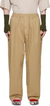 Undercoverism Beige Patch Pocket Trousers In Beige